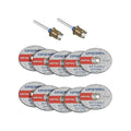 Dremel EZ406-02 EZ-Lock Starter Kit, 1 1/2-Inch Wheel Diameter, 5-Piece Fiberglass Reinforced Cut-Off Wheels and EZ402 Mandrel, Rotary Tool Cutting Disc Accessories, Pack of 2 - size: 2-Pack