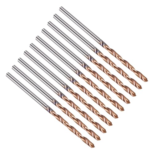 PATIKIL 1.7mm Drill Bit Carbide for Stainless Steel Hard Metal 130° 10 Pack - size: 1.7mm