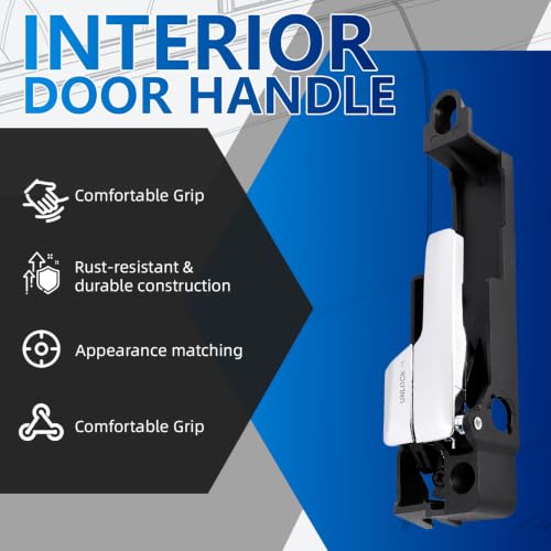 Interior Door Handle, Front Left Driver Side Compatible with 2006-2012 Ford Fusion, 07-12 Lincoln MKZ 06 Lincoln Zephyr, 2006-2011 Mercury Milan, OE# 6E5Z-5422601-A, 6E5Z5422601A