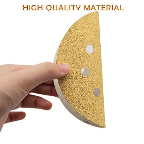 5-Inch 8-Hole Hook and Loop Sanding Discs, Orbital Sander Sandpaper Discs, 100 Pieces Round Sandpaper Set, 100 Grit - size: 100-Grit