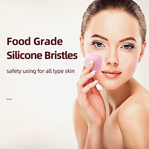 Silicone Face Scrubber for Men and Women， 2Pack Facial Cleansing Brush Silicone Face Wash Brush Manual Waterproof Cleansing Skin Care Face Brushes for Cleansing and Exfoliating (Blue_Pink) - color: Blue Pink