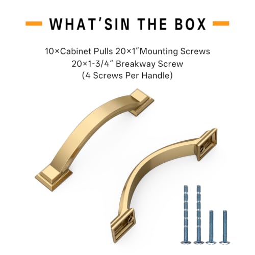 5 Pack 3 Inch(76mm) Champagne Bronze Cabinet Pulls, Champagne Gold Cabinet Handles Kitchen Arch Cabinet Hardware for Bathroom Drawer - color: Champagne Bronze, size: 3 inch（76mm）, style: 5 Pack