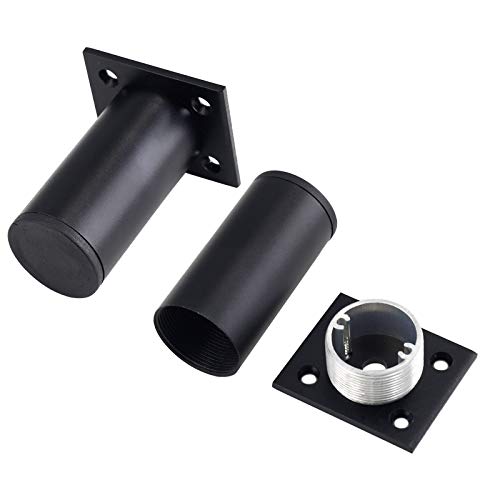 4-Pack Adjustable Aluminum Alloy Furniture Legs 3" Height Black - color: Black, size: 3 Inch