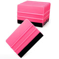 CCyanzi 4inch Vinyl Squeegee Tool Window Film Squeegee Decal Scraper Sign-Making Graphic Wallpaper Application, Felt Edge Protection Prevents Scratches - 10Piece Pink - color: Pink