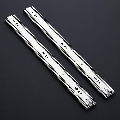 Ravinte Silver Soft Close Drawer Slides 20 Inch 1 Pairs 2 Pack - color: Silver, size: 20 Inch