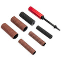 Portable Spindle Sander Hand-Held Rubber Sanding Drum for Drill 4-1/2" x 1-1/2" and 4-1/2" x 1" Hand Drum Sander (Red) - color: Red