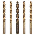 3/8 Inch HSS Twist Drill Bits 5Pcs, HPHOPE 3/8" Jobber Drill Bits Set, Straight Round Shank, Suitable for Drilling in Hard Metal, Stainless Steel, Cast Iron - size: 3/8 Inch, 5Pcs