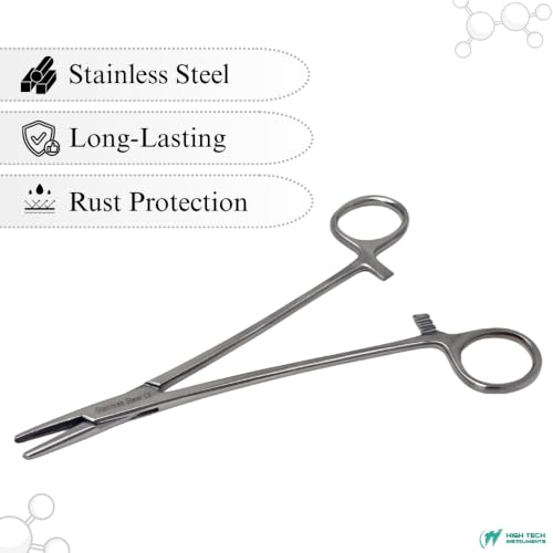 Mayo Hegar Needle Holder Driver with Cross Serrated Jaws Made of Stainless Steel Comes in Multi Position Locking Mechanism Clamping Pliers (7 Inch) - size: 7 Inch