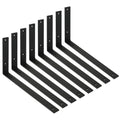 Shelf Bracket 8 Pack 14" Lx8 H 5mm Thick Heavy Duty Black L Brackets - color: Black-8pack, size: 14"Lx8"Wx1.5"W