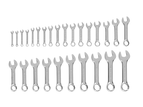 TEKTON Stubby Combination Wrench Set, 27-Piece | WCB90408 - color: Stubby, Tool Only, size: 27-Piece (6 - 32 mm)