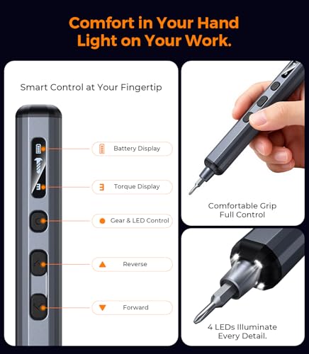 AXTH 76-in-1 Mini Electric Screwdriver Set, [Precise Torque Control] - style: 76in1 Electric