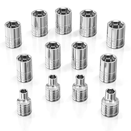 Olsa Tools 3/8-Inch Drive SAE Deep Socket Set - 13pc - color: Sae Shallow, size: 13pc, 3/8-Inch Drive