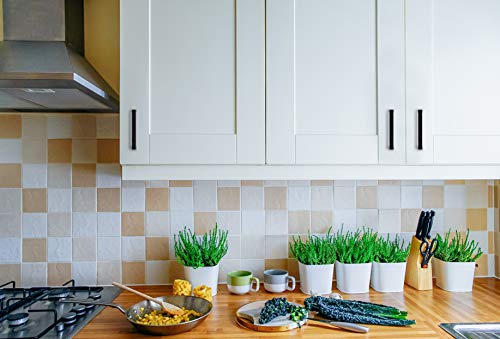 Ravinte Matte Black Square & Solid Cabinet Handles,3-3/4 Inch,30 Pack | Zinc Alloy, Flat Black Finish, Screws Included,Drawer Pulls, Cabinet Hardware for Kitchen & Drawer - size: 3-3/4 Inch Hole Center