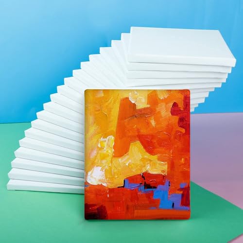20 Pack Canvases for Painting with 8x10, Painting Canvas for Oil & Acrylic Paint. - size: 8x10in-20Pack