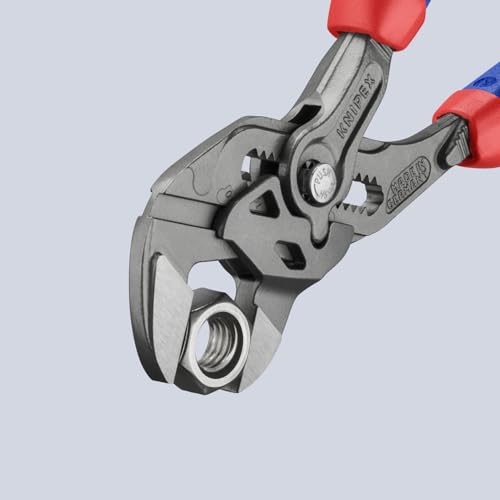 KNIPEX Tools 86 02 180 Pliers Wrench, Black Finish Comfort Grip, 7.25-Inch - style: 7.25-Inch Comfort Grip, Black Finish