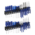 Screwdriver Organizer Wall Mount,16" Metal Screwdriver Holder,Black - size: 2 PCS