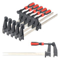 5 Pack 12 Inch Woodworking F Clamps, Bar Clamps with 2.5 Inch Throat Depth & Red Handle, 12 Inch F Clamp for Woodworking, Metalworking, 600 Lbs Capacity