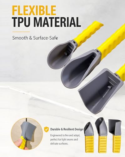 3Pcs Professional Caulking Tool, Sealant Scraper & Grout Removal Tool Set