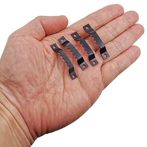 Sawtooth Picture Hangers, 50 pcs Small Picture Hanging Hook, Black Picture Hangers with Screws Picture Hang Solutions, Picture Hanging Hardware for Paintings, Photos Frame, Artwork, Home Decor, Clock - size: Black 50 pcs
