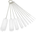 10" Extra Long Tube Cleaning Brush Set - 10 Pack - White - color: White, size: 10pk - 2mm 3mm 4mm 5mm 6mm 8mm 12mm 16mm 20mm 24mm