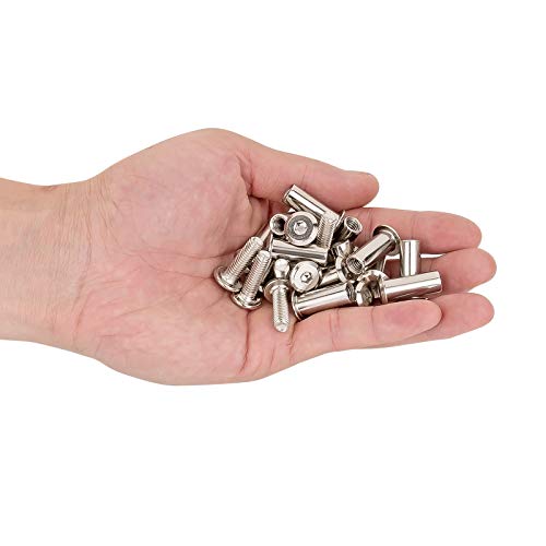 40 Sets Silver Furniture Connector Bolts M6x20mm Binding Screws for Wood - color: M6x20mm-D