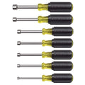 Klein Tools 631M Tool Set, Made in USA, Magnetic Nut Drivers Sizes 3/16, 1/4, 5/16, 11/32, 3/8, 7/16 and 1/2-Inch on 3-Inch Full Hollow Shaft, 7-Piece - style: Magnetic
