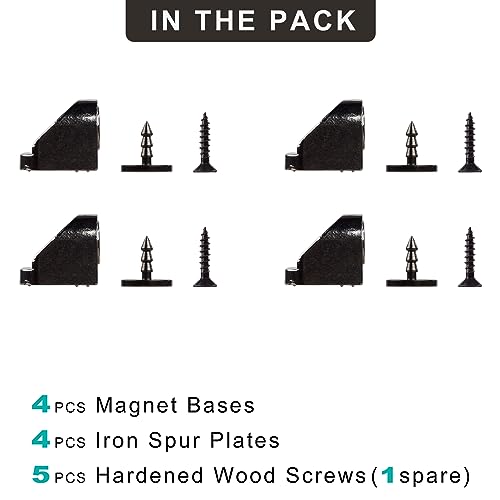 Keenkee 4 Set Magnetic Door Catch and Latch, Black Tone Gun Metal Color - color: Gun Metal