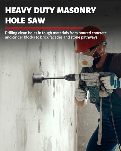 DAYDOOR 3-1/2'' (90mm) Concrete Hole Saw with SDS Plus Shank - size: 3-1/2''