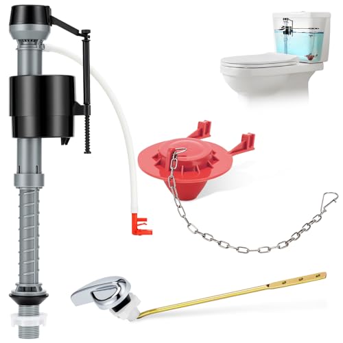 Universal Toilet Flush Valve Replacement Kit, Inside Tank Repair Kit - color: RED 1