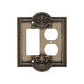 Nostalgic Warehouse Meadows Light Switch Cover Plate - color: Antique Brass, size: Rocker and Outlet
