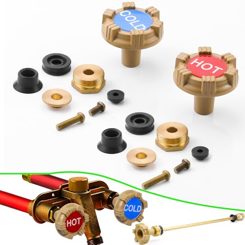 RK-22MH Outdoor Faucet Repair Kit for Woodford Model 22 Outside Faucets Parts Include Wheel Metal Handle Screws Packing Nut Washer Valve Seat Rubber, 18PCS Set - style: RK-22MH