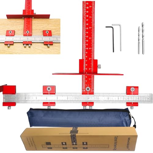 Cabinet Door Handle Jig for Hardware Mounting with Φ5mm& Φ4mm Drill Guide