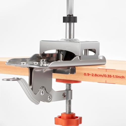 Imbot Metal Concealed Hinge Clamp Fixture Precision Locking Cabinet, Adjustable Punch Locator Positioning Tool Easy Cabinet Hinge Clamp for Woodworking Hardware Jig Installation Tool