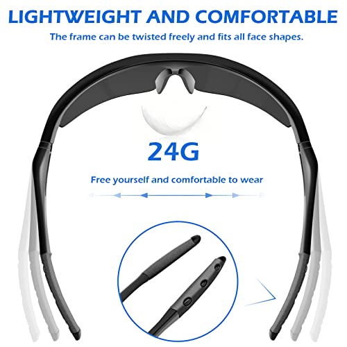 OXG Safety Glasses for Men Women, ANSI Z87 UV Protection Protective Eyewear - color: Grey