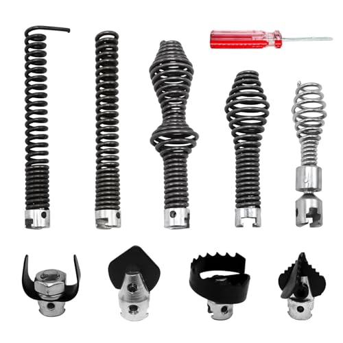 Alrens 10PCS Drain Snake Drill Attachment for RIDGID K-400, Fits 5/8" Cable