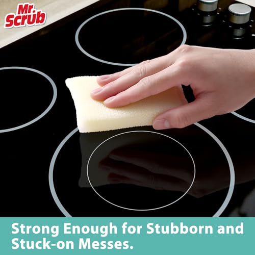 Mr. Scrub All-Purpose Sponges, Non Scratch, for Washing and Cleaning Dishes, Premium Scrub and Scrubbers, 12 Pads, Ideal for Kitchen, Bathroom - size: 12 Pack