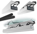 Scanfield Under Desk Cable Management Tray, No-Screw, 17-Inch, 2-Pack White - color: White, size: 2pcs Self Adhesive