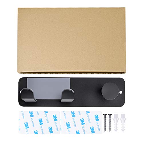 Hair Dryer Holder Wall Mounted, Stainless Steel Self Adhesive Blow Dryer Holder Rack for Dyson Supersonic Hair Dryer,Black - color: Black