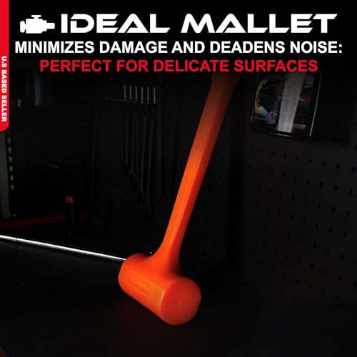 ABN Dead Blow Hammer, 3 lb Pound – Unicast Mallet with Non-Marring Rubber Coating - size: 3 Pound