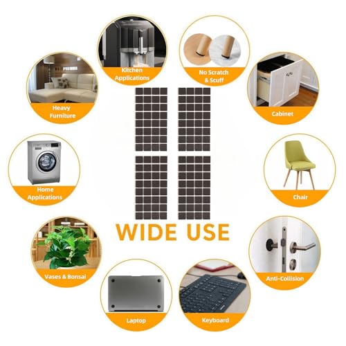 Furnigear Non Slip Furniture Pads - Self Adhesive Rubber Anti Skid Pads Grippers Rubber Chair Feet Furniture Pads for Hardwood Floors -Protectors for Furniture Table Legs Anti Slip 128 Pcs 3/4" Square - size: 3/4" Square 128pcs