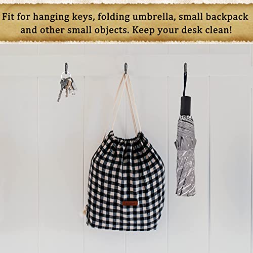 Push Pin Picture Hangers, 30 PCS Thumb Tacks for Wall Hanger, Decorative Picture Hooks for Hanging Things, Small Double Deaded Wall Hooks for Bulletin Board (Black) - style: Black