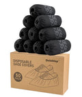 Shoe Covers Disposable Non-Slip - Black Shoe Covers for Indoors,50Pcs Booties for Shoe cover,Fits Up To 11 US Men and 13 US Women Size,Non-Woven Fabric - size: Black Set of 50(XL)