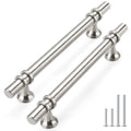 Rergy 10 Pack 5 Inch Hole Center Brushed Nickel Cabinet Pulls Kitchen Pulls - color: Brushed Nickel, size: 5-1/16in Hole Center(128mm)