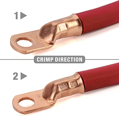 iCrimp IWS-0810N Battery Cable Terminal Lug Crimping Tool for 8,6,4,2,1,1/0 AWG Electrical Copper Battery Lugs, Fixed Hexagonal Crimping Die Sets - size: AWG8-1/0