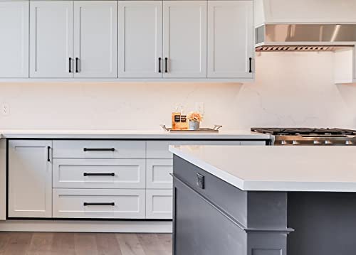 Amerdeco 10 Pack Matte Black 5 Inch(128mm) Hole Centers Kitchen Cabinet Pulls Cabinet Hardware Kitchen Handles for Cabinets Cupboard Handles Drawer Pulls | Cabient Hardware Kitchen Cabinet Handles for Bathroom Drawer Pulls Dresser Pulls ZH0001 - color: Ma