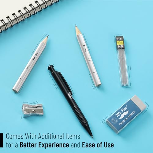 Mr. Pen- Geometry Set, 15 pcs, Blue, 6 Inch Swing Arm Protractor, Divider - color: Blue
