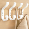 Coat Hooks Wall Mount,Heavy Duty Wall Hooks for Backpack,Towel,White 4 Pack - color: White, size: 4 Pack