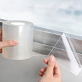 Qoqooice Transparent Window Weather Sealing Tape 3 Inch x 33 FT Weather Stripping Residue-Free Clear Window Insulation Tape for Doors Windows and Shower Glass Gaps (3 in * 33 FT) - size: 3 IN * 33 FT Clear