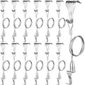 16 Pack Picture Rail Hooks and Wire,Picture Rail Hanging System with Hooks