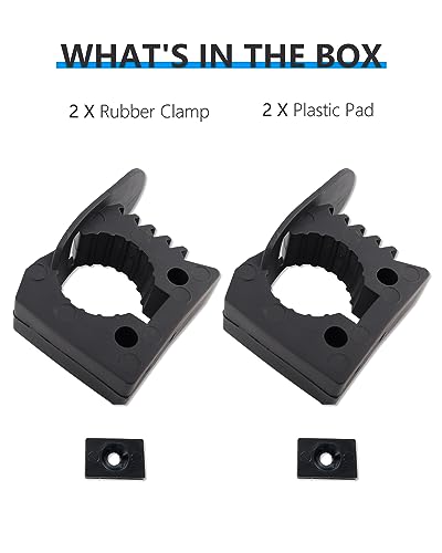 Hi-Lift Jack Handle Keeper 2 PCS Rubber Clamp, Tube Tool Grip Quick-Release Clamp Mount Black Roof Rack Mount Fits 1-1/7 in to 1-3/7 in Diameter Tools -2 Pack - size: 2 Pack